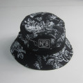 High Quality Black Print Bucket Hat