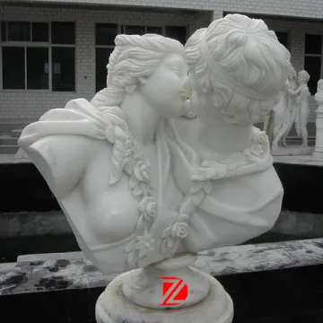 White marble Lover bust sculpture