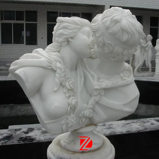 White marble Lover bust sculpture