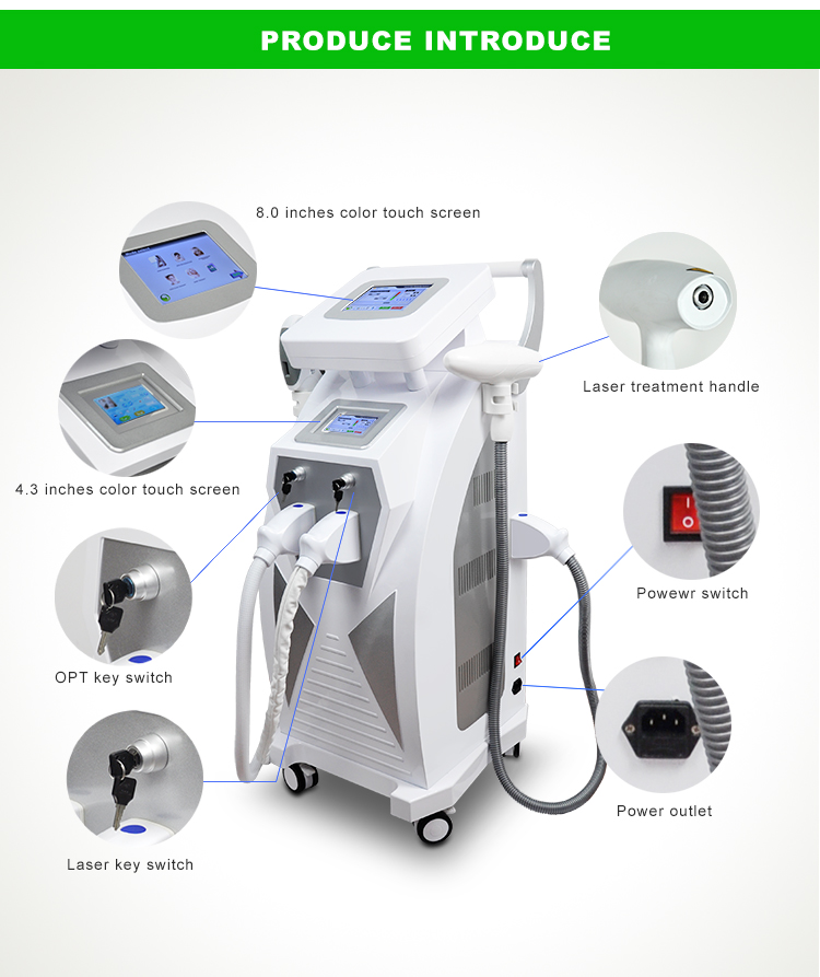 NEW 3 in 1 Ipl Shr Opt Hair Removal Elight RF Face Lifting Nd Yag Tattoo Removal Laser Beauty Machine