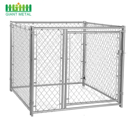 Galvanized Outdoor Chain Link Kennel Pet Dog Houses