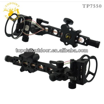 Tiro con arco topoint, mirini a 5 pin, TP7550, micro regolare, staffa staccabile, versione nera