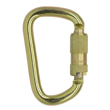 High-Strength D-Type Carabiner: Auto-Locking Climbing Hook for Outdoor & Aerial Work