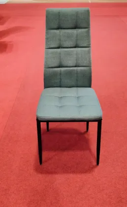 Modern Simple Grid-Stitched Fabric Dining Chair