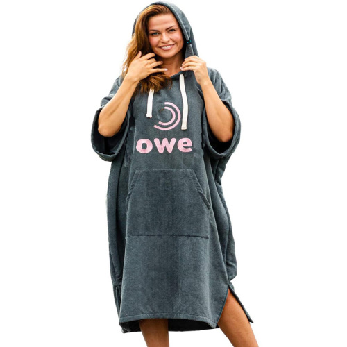 Organic cotton surf hooded poncho changing robe