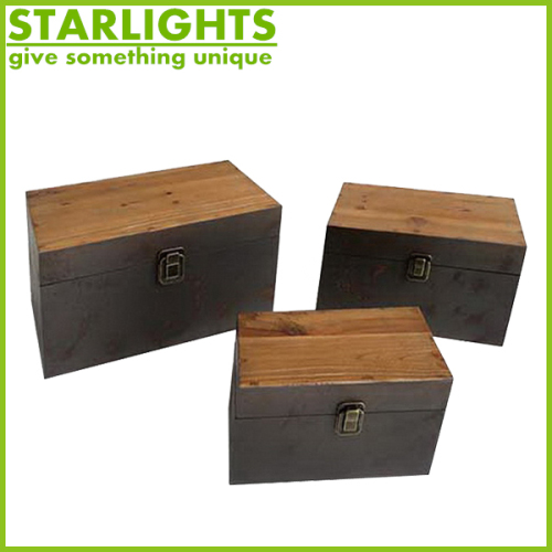Cheap small rustic wooden storage boxes for decoration