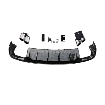 Rear Bumper Lip with Exhaust Tips for Audi A3 2017-2020 S3 Type