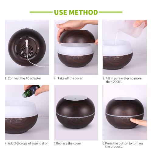 200ml Small Wood Ultrasonic Aroma Diffuser Baby Humidifier