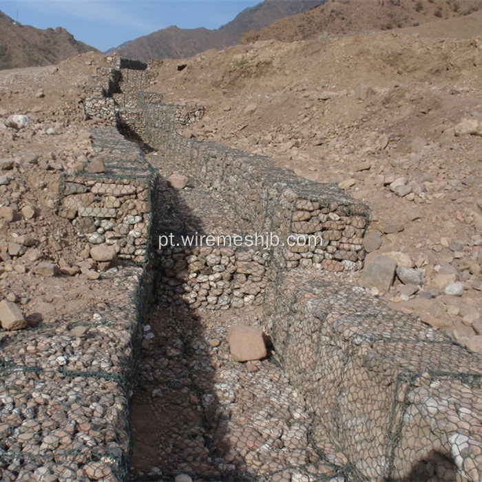 Malha Hexagonal Galvanizada Gabion Box