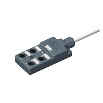 DBW Series 4-Port Dual Channel 2/5M Tool-Free Terminal Block Terminal Sensor Junction Box M12