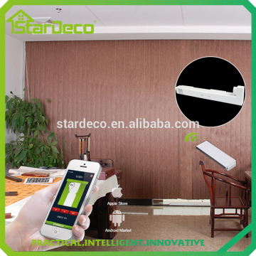 100% sunshine shade fabric window blinds with motorized curtain track