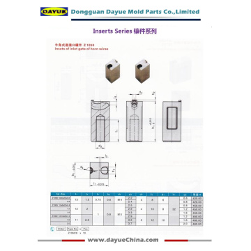 Serie de insertos de puerta de precisión de componentes estándar de molde DAYUE