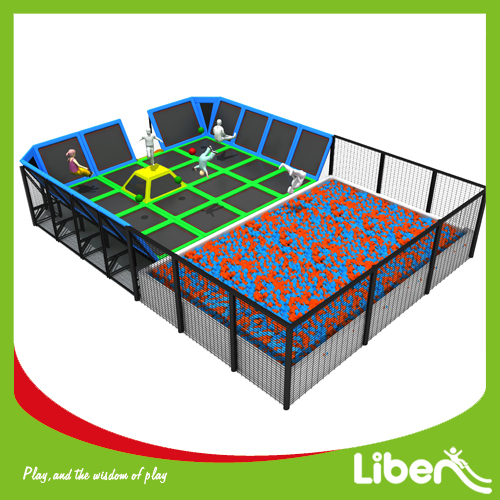 Large inflatable trampoline amusement park