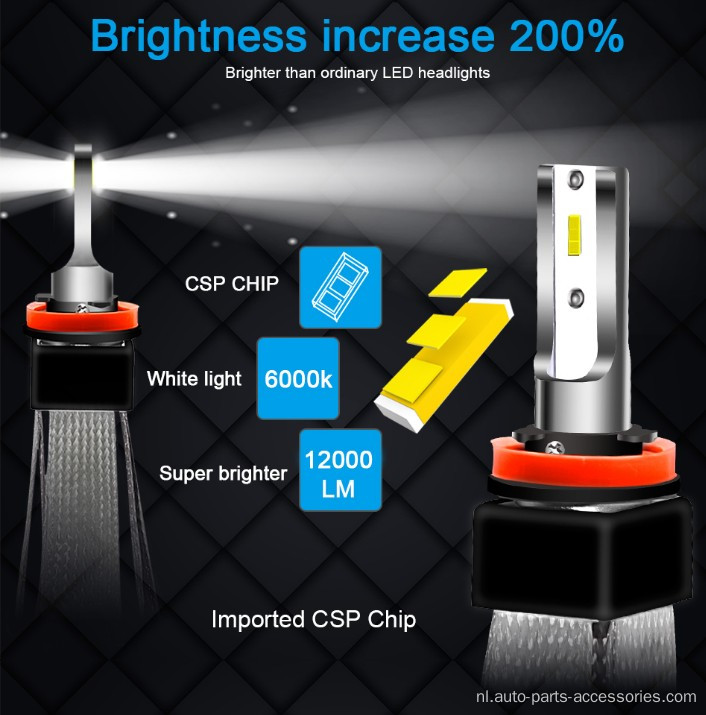 6000k Auto Lamp CSP ChIP LED Koplamplamp