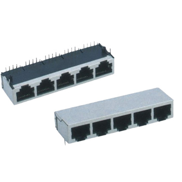 RJ45 10P8C Modular Jack 15U guld