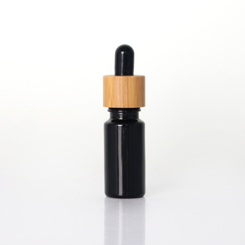 Serum Bottle with Dropper Wholesale 10ml Bamboo Collar Precise Dosage Dropper Serum Glass Bottle Factory