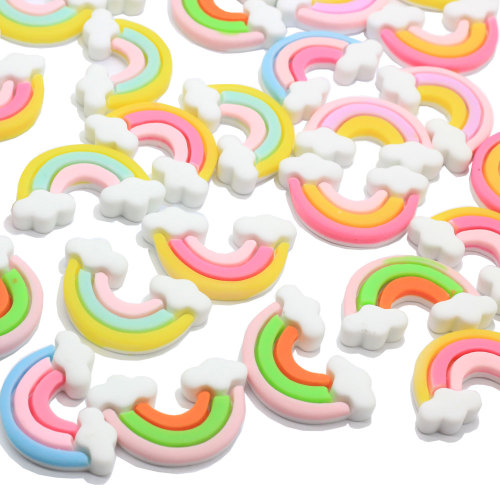 Χαριτωμένο επίπεδη πλάτη πολύχρωμο ρητίνη σύννεφα Cabochons Διακοσμητικά για Scrapbooking Crafts DIY Αξεσουάρ Κέντρα Μαλλιών