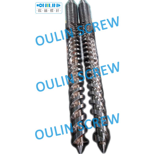 65/132 Bimetallic Double Conical Screw Barrel for Terrace Board (PE with Wood Flour)