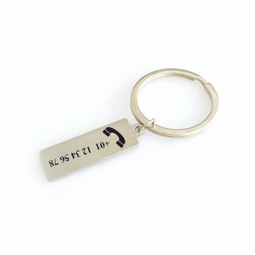 Personalized Creative Metal Blank Logo Letters Keychain