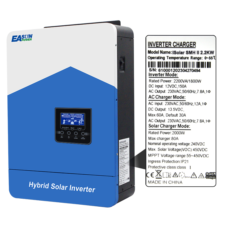 High Voltage PV Hybrid Solar Inverter: 6000W, 24V