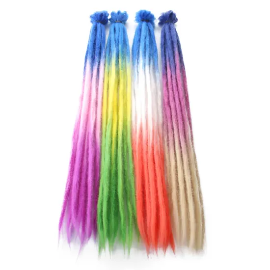 Alileader 20inch Handmade Dreadlocks Hair Extensions Crochet Hair Three Tone Color Synthetic Hair Locs