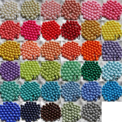 Perles solides acryliques Gumball de couleur 20 mm