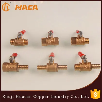 Brass female ball valve with hose bard