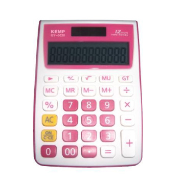 12 Ziffern Rosa Calculator