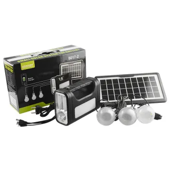 Portable Home Solar Lighting System: All-In-One Kit with Solar Panel and Lights for Energy Storage