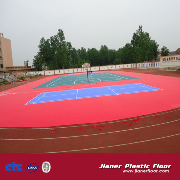 Anti-fouling waterproof pp interlock floor tile, interlocking sport tile