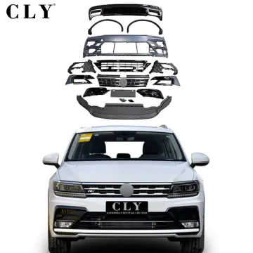 CLY Car Bumpers for VW Tiguan Facelift R-line Body Kits - Front Bumper with Grill and Rear Diffuser