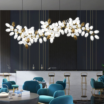 Modern Hotel Dining Living Room: Villamodern Crystal Pendant Chandelier - Fashion Light Luxury Simplicity