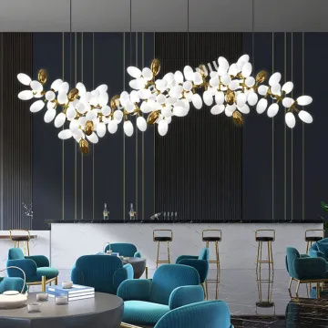 Modern Hotel Dining Living Room: Villamodern Crystal Pendant Chandelier - Fashion Light Luxury Simplicity