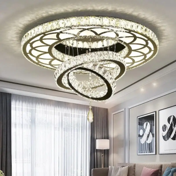 2024 Modern Luxury Crystal Ceiling Lights for Living Room, Bedroom, and Lobby