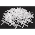 White ceramic tile with seam cross