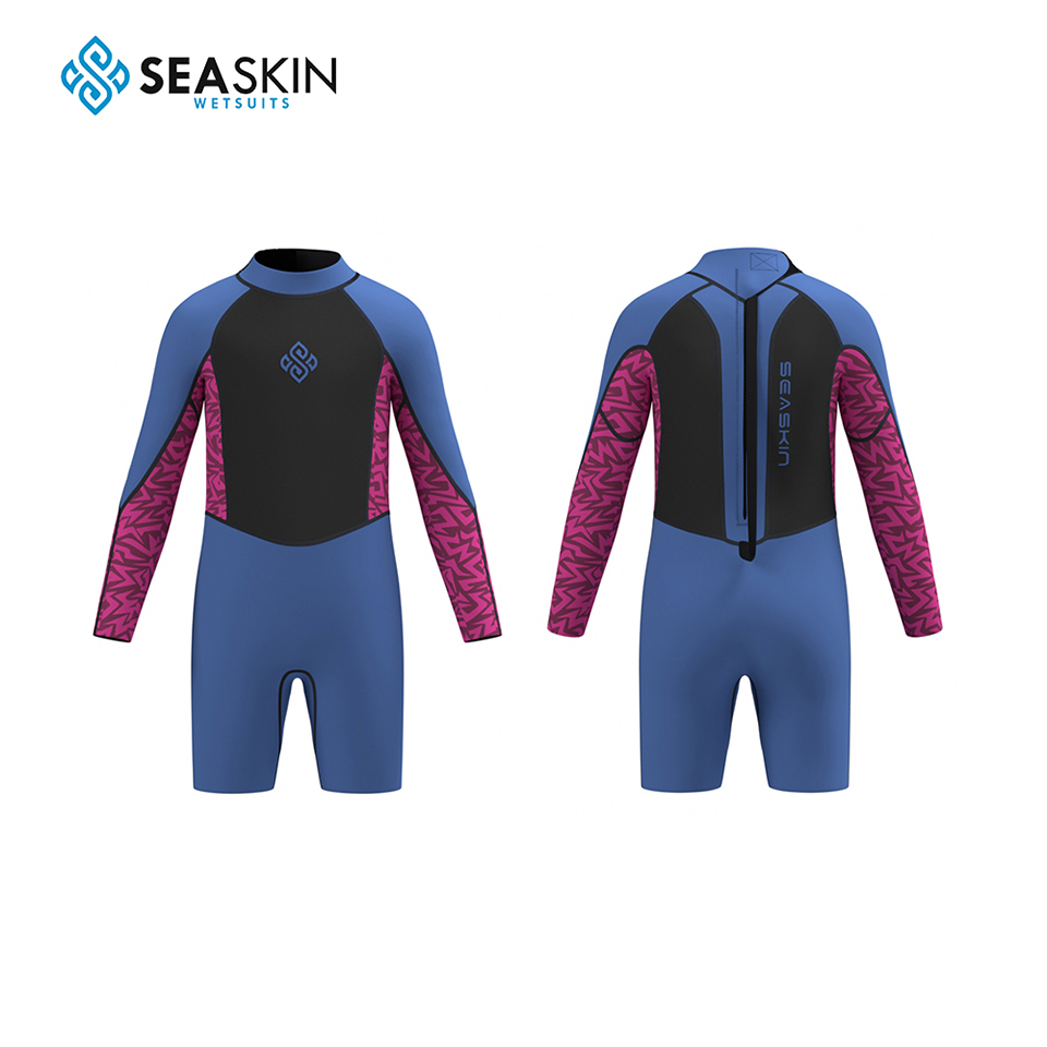 Traje de natación de la cremallera de los niños de Seakkin 2 mm