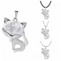 Collier Fox Luck Howlite pour femmes Hommes guérir énergétique Crystal Amulet Animal Pendant Gemstone Jewelry Cadeaux