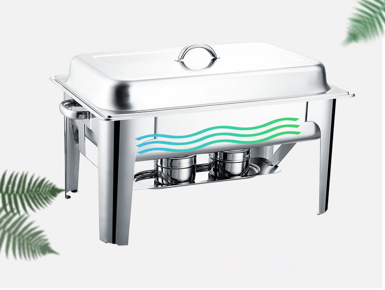 Rectangular stainless steel Chafing Dish with lid