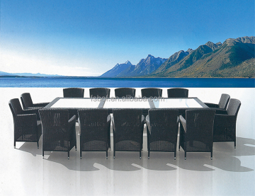 Large Rattan Garden Table and Chair Set for 12 - AA3001