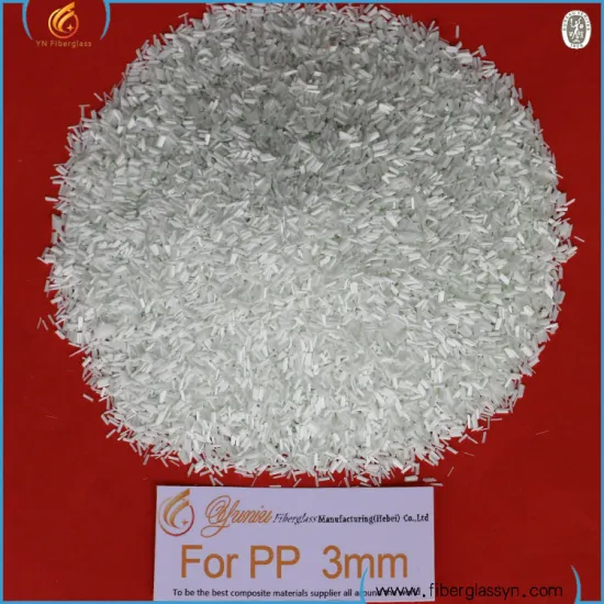 Raw materials of fiberglass, reinforced Polypropylene glass fiber chopped strands
