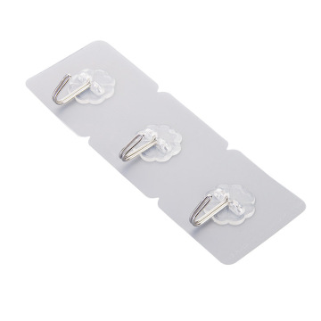 Customization Acceptable 3 in 1 Self-Adhesive Hanging Hooks - Door Wall Hanging Transparent Rope Hooks