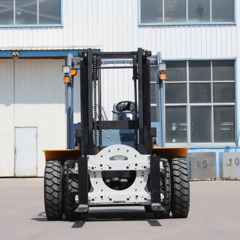 Heavy-Duty 4.0t-5.0t Diesel Forklift with Rotating Forks Attachment