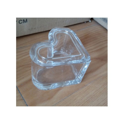 clear Heart Shape Glass Jewelry Box