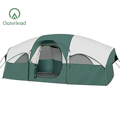 8 Person Camping Cabin Tents with Divided Curtain