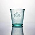 Fashionable Bubble Design Recycled Glass Cup With Badge