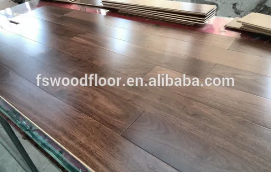 semi- gloss American Walnut engineered wood flooring