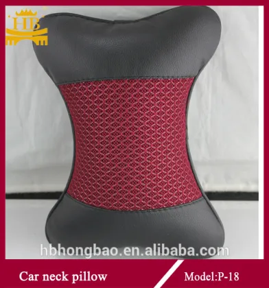 ice silk +leather comfortable car neck pillow