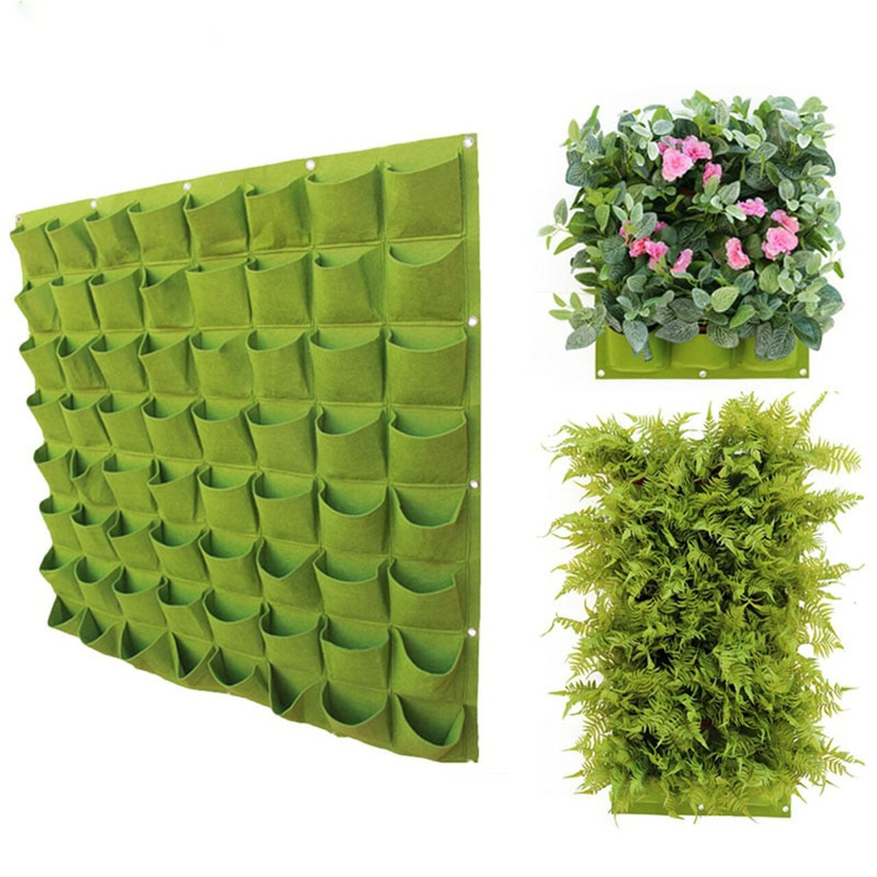 Wall hanging plant pockets