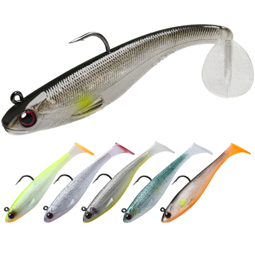 Runntoo Quality Dégradable PVC Paddle Tail Lures mous pour la pêche au bar