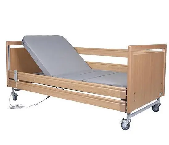 Metal And Wood Electric Mobile Nursing Bed